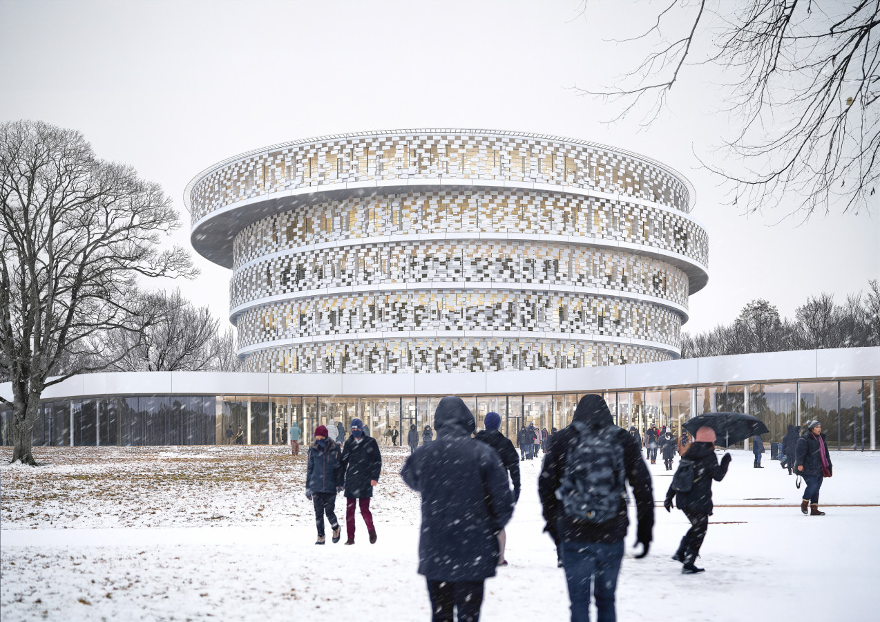 Snowy day at Library
